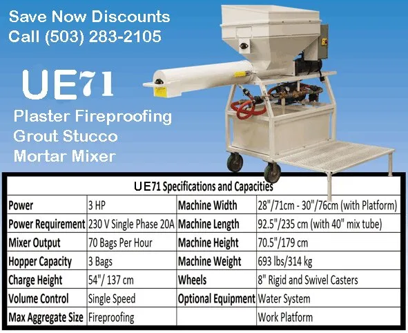 Drywall Texture Sprayer Specifications